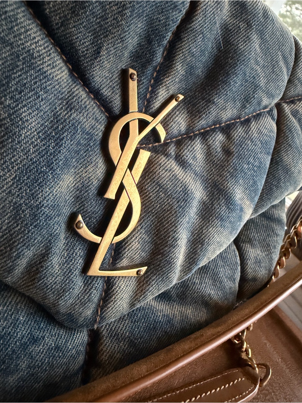 YSL Medium Denim Puffer - Picture 3 of 6